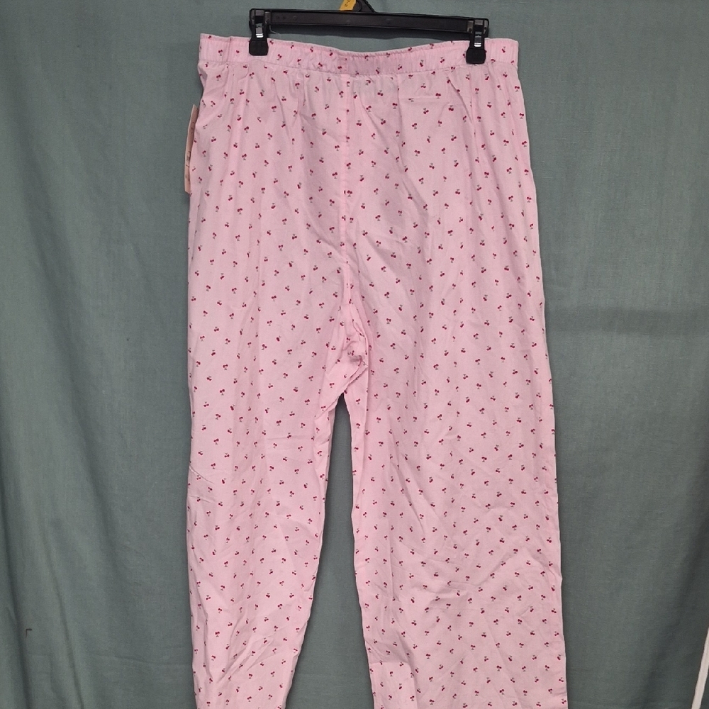 No Boundaries Pink Pajama Pants with Red Cherry Print - Picture 9 of 9